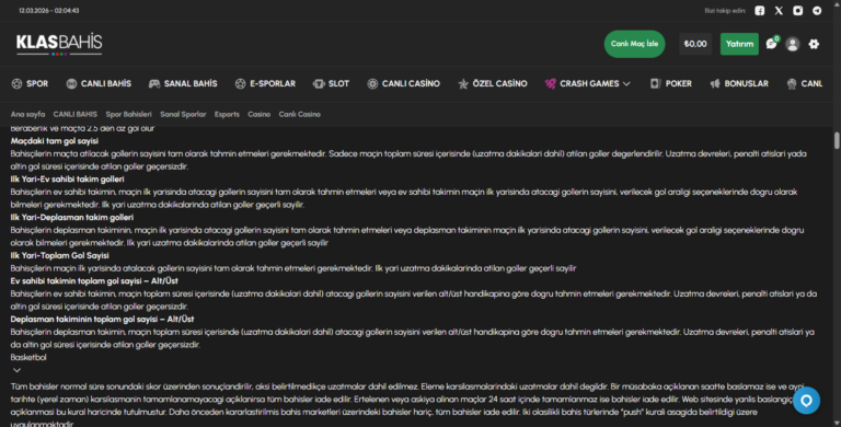 Klasbahis Para Çekme İşlemleri