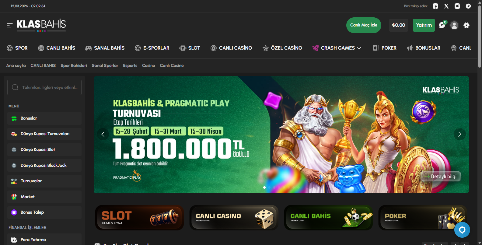 Klasbahis Mefete Yatırım Bonusu