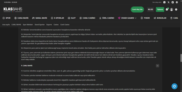 Klasbahis En Sevilen Oyunlar