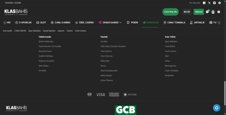 Klasbahis Canlı Bahis